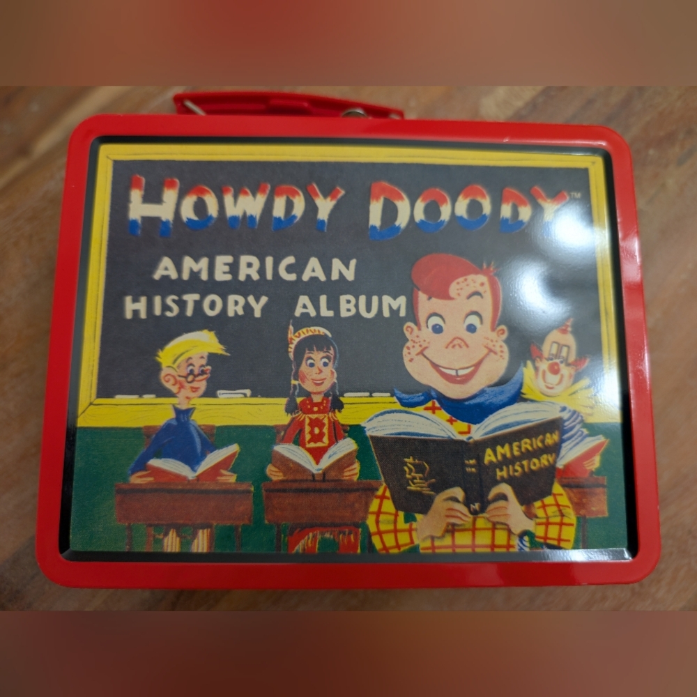 1998 Vintage Howdy Doody American History Album Tin Metal Collectibles Lunchbox